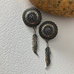 “HOST PICK” Feather Vintage Sterling Silver Earrings /Sterling Feather